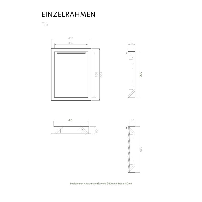 Vivandio Outdoorküche Einbau Einzeltür belüftet