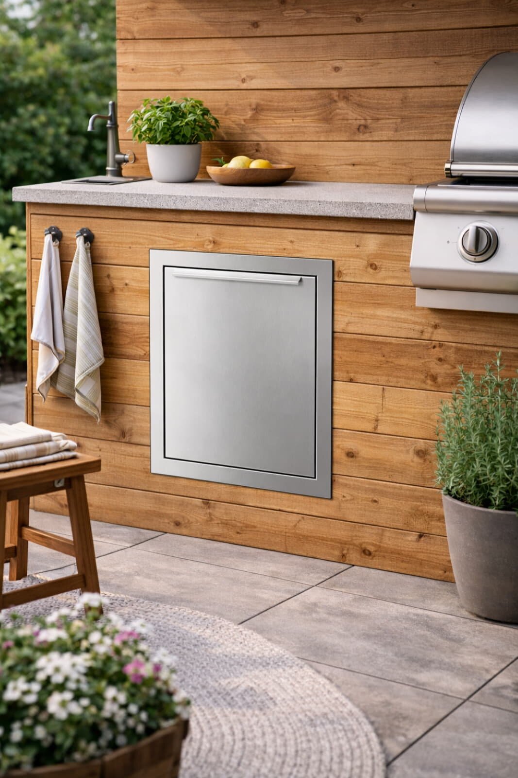 Vivandio Outdoorküche Einbau Einzeltür