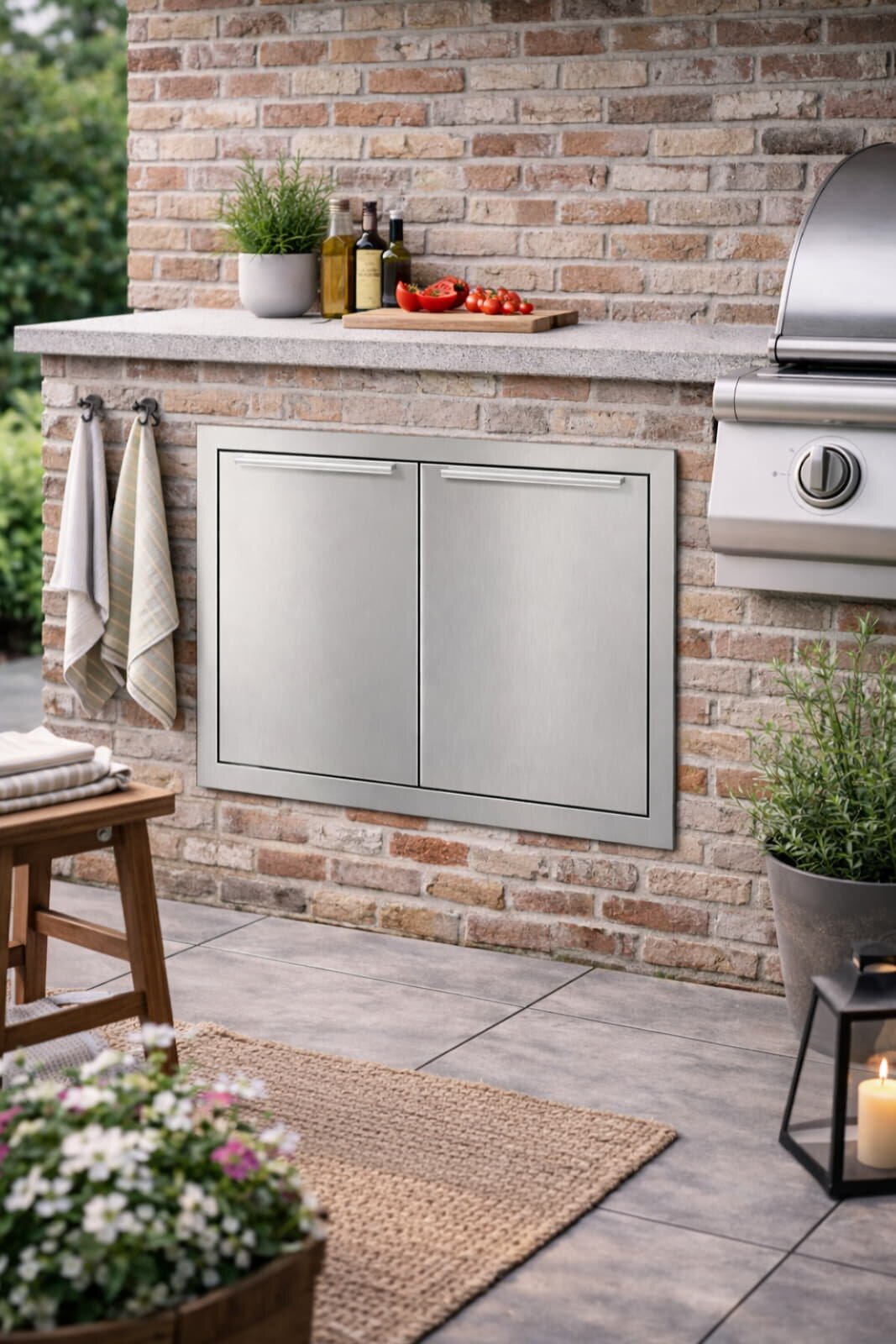 Vivandio Outdoorküche Einbau Doppeltür