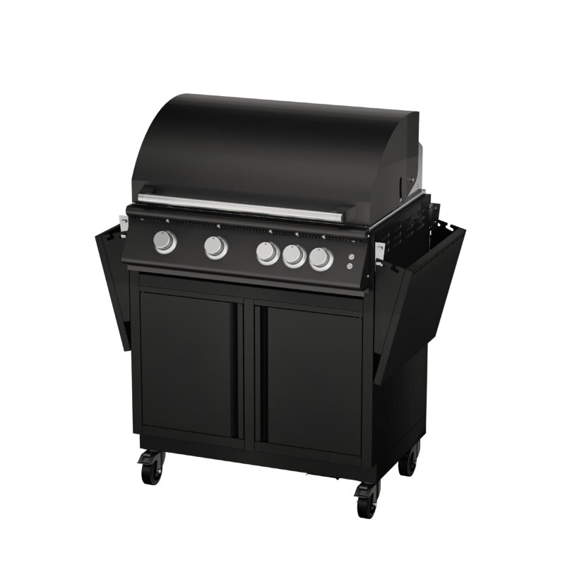 Gasgrill Vivandio fyre x Gen2 mit Grillwagen , mattschwarz