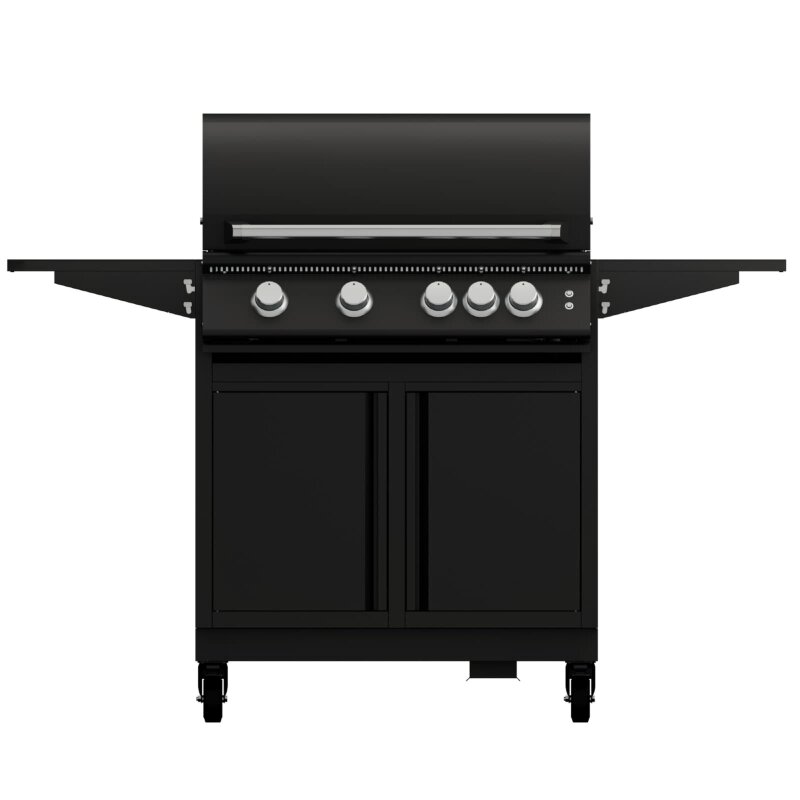 Gasgrill Vivandio fyre x Gen2 mit Grillwagen , mattschwarz