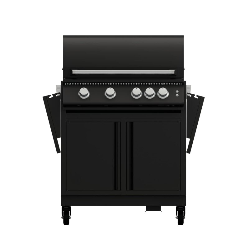 Gasgrill Vivandio fyre x Gen2 mit Grillwagen , mattschwarz