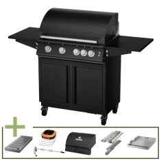 Gasgrill Vivandio fyre x Gen2 mit Grillwagen , mattschwarz