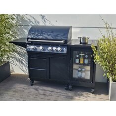 Gasgrill Vivandio fyre x Gen2 mit Grillwagen , mattschwarz