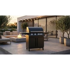 Gasgrill Vivandio fyre x Gen2 mit Grillwagen , mattschwarz