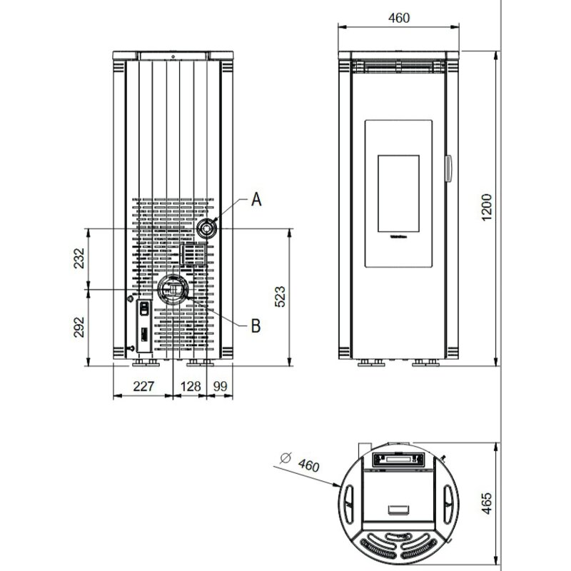 Pelletofen La Nordica Extraflame Amika Petra Evo - 8 kW - Naturstein