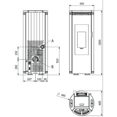 Pelletofen La Nordica Extraflame Amika Petra Evo - 8 kW - Naturstein