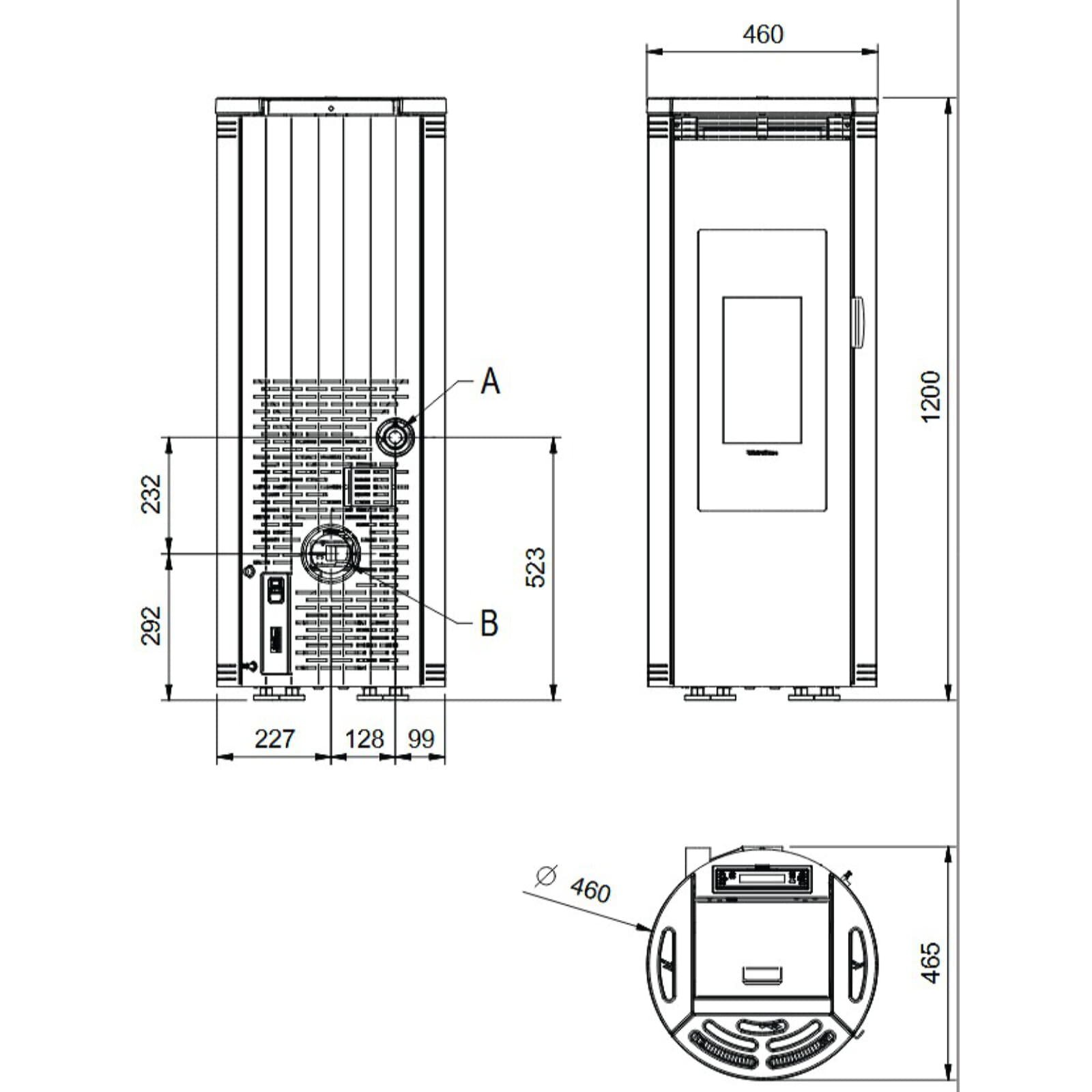 Pelletofen La Nordica Extraflame Amika Petra Evo - 8 kW - Naturstein