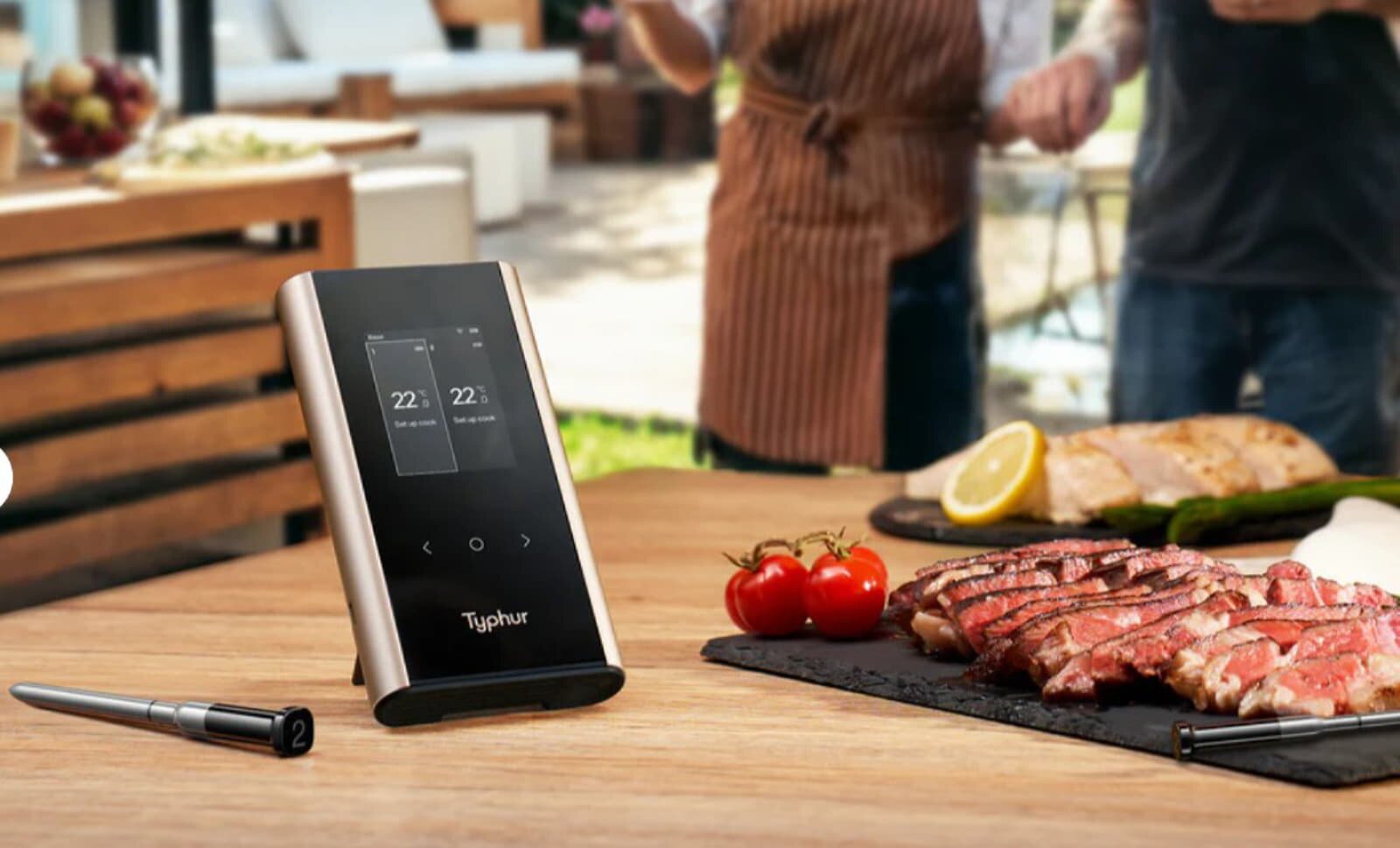 Typhur Sync Gold Dual - kabelloses Fleischthermometer mit 2 Sonden - wireless
