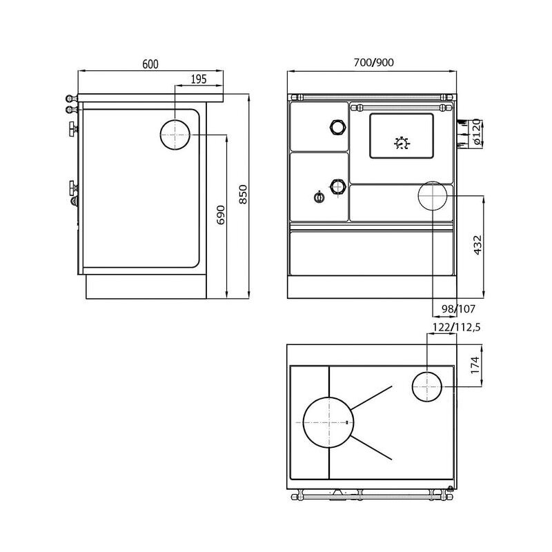 Westminster Küchenherd K76-90 - 7,3 kW