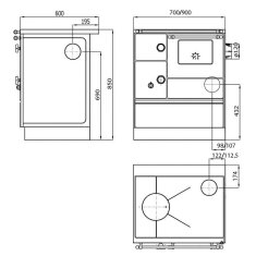 Westminster Küchenherd K76-90 - 7,3 kW