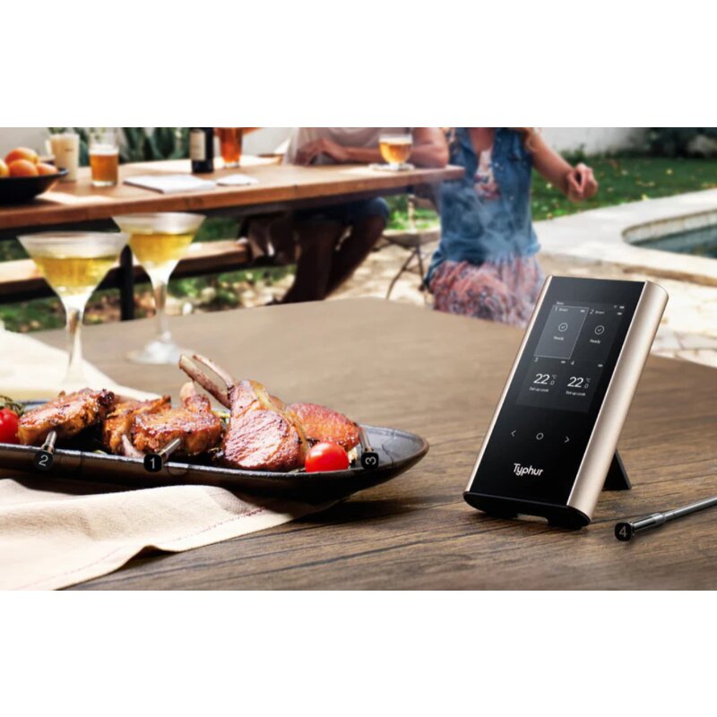 Typhur Sync Gold Quad - kabelloses  Fleischthermometer mit 4 Sonden - wireless