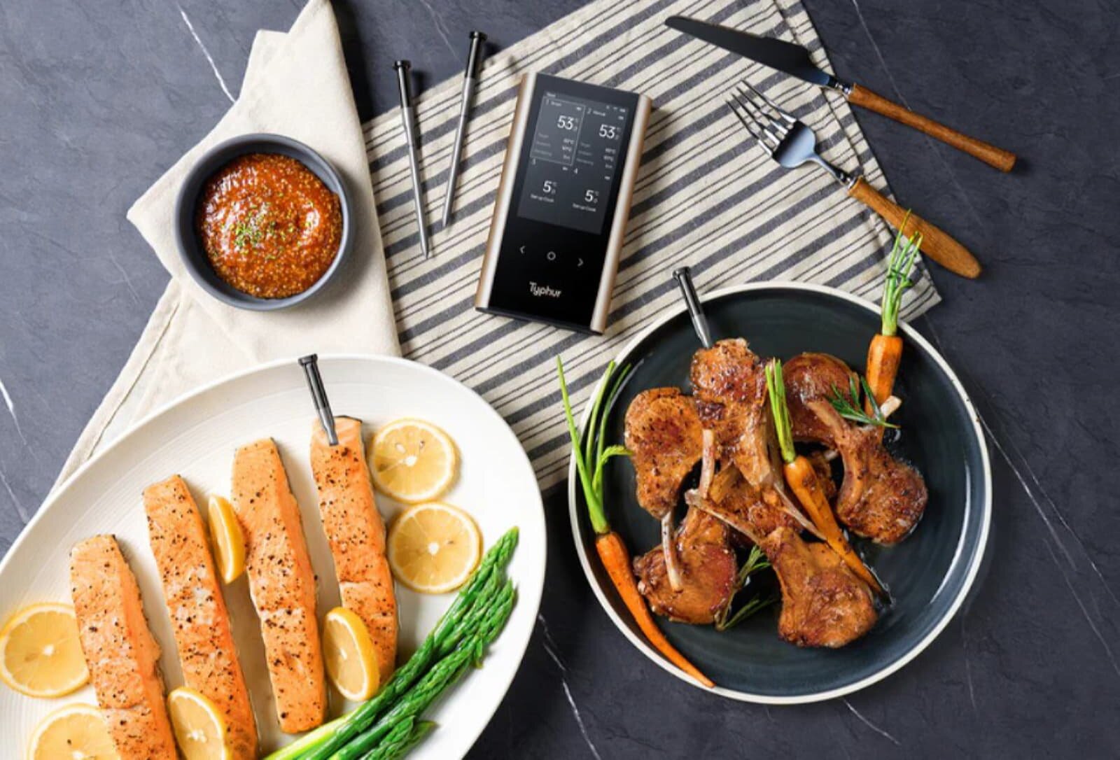 Typhur Sync Gold Quad - kabelloses  Fleischthermometer mit 4 Sonden - wireless