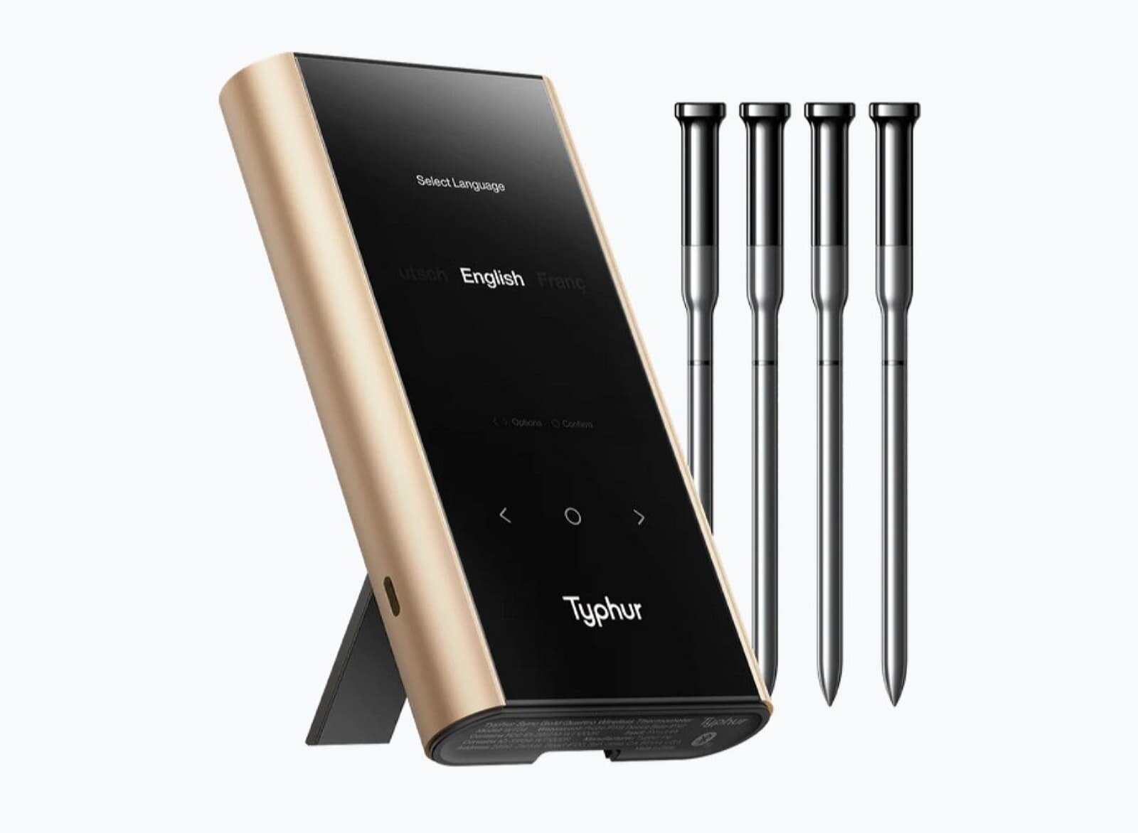 Typhur Sync Gold Quad - kabelloses  Fleischthermometer mit 4 Sonden - wireless