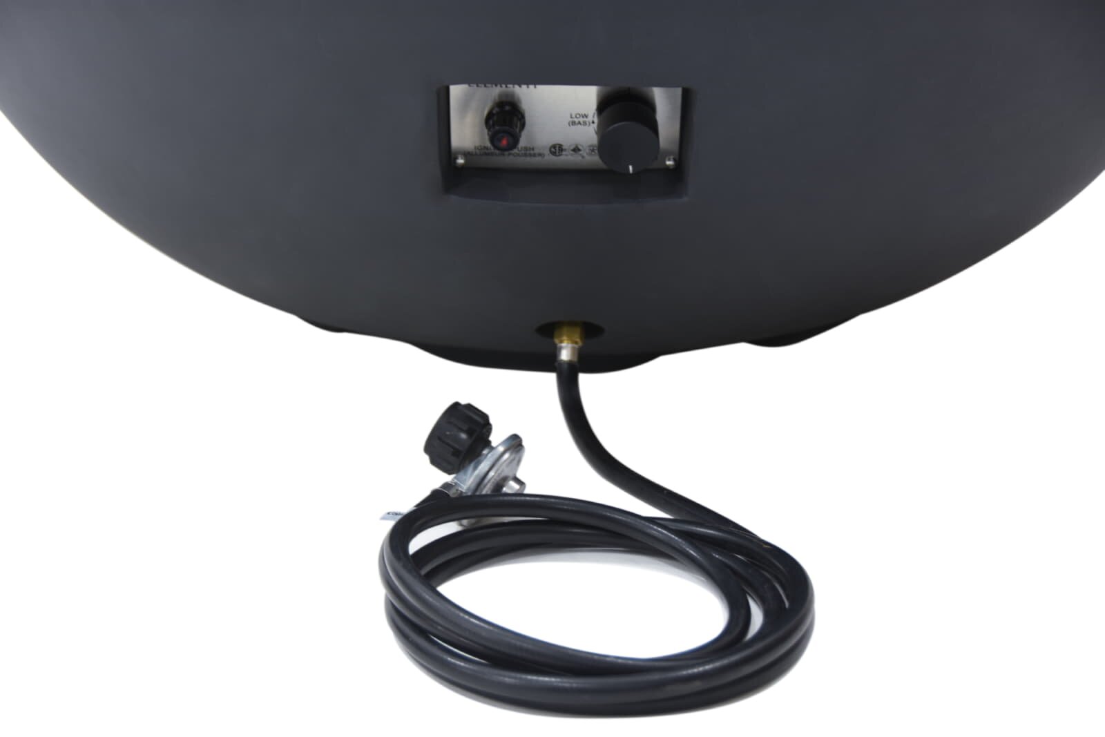 Loungetisch mit Gas Feuerstelle Elementi Lunar Bowl, dunkelgrau