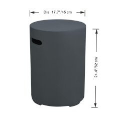 Elementi Gasflaschenabdeckung f&uuml;r Lunar, dunkelgrau