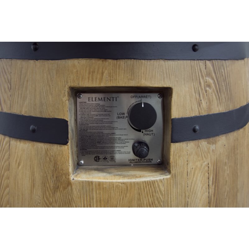 Fass- Stehtisch mit Gas- Feuerstelle Elementi Bar Table Lafite