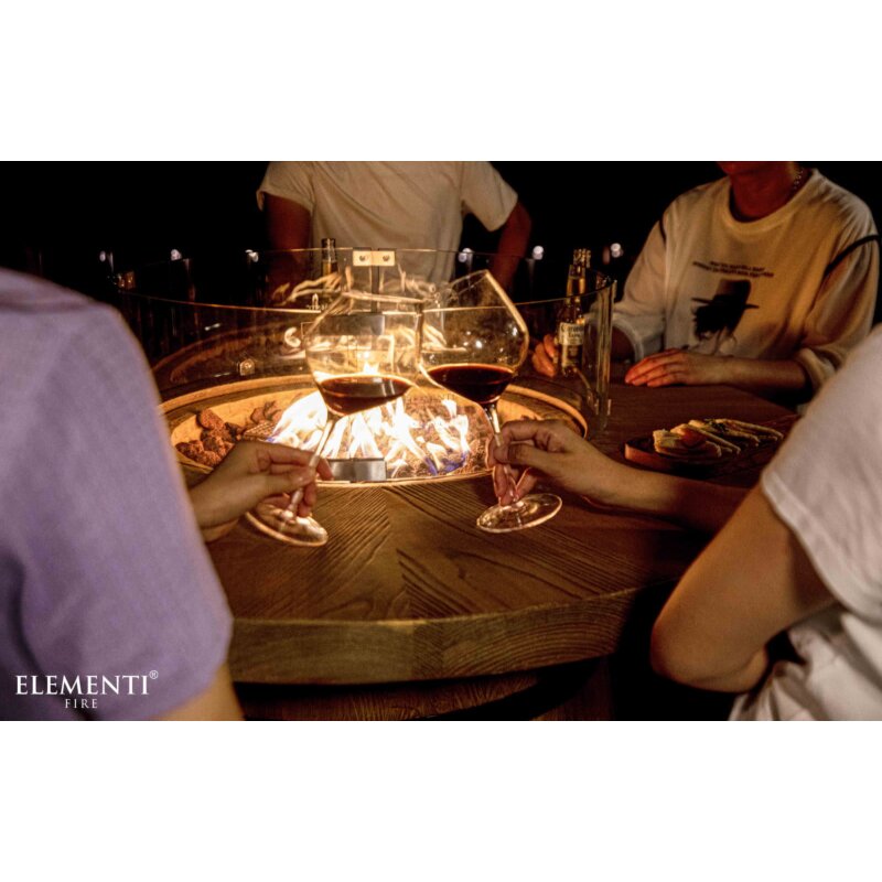 Fass- Stehtisch mit Gas- Feuerstelle Elementi Bar Table Lafite