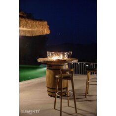 Fass- Stehtisch mit Gas- Feuerstelle Elementi Bar Table Lafite