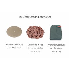 Stehtisch mit Gas- Feuerstelle Elementi Bar Table Lafite