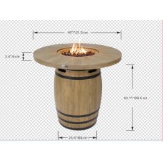 Stehtisch mit Gas- Feuerstelle Elementi Bar Table Lafite