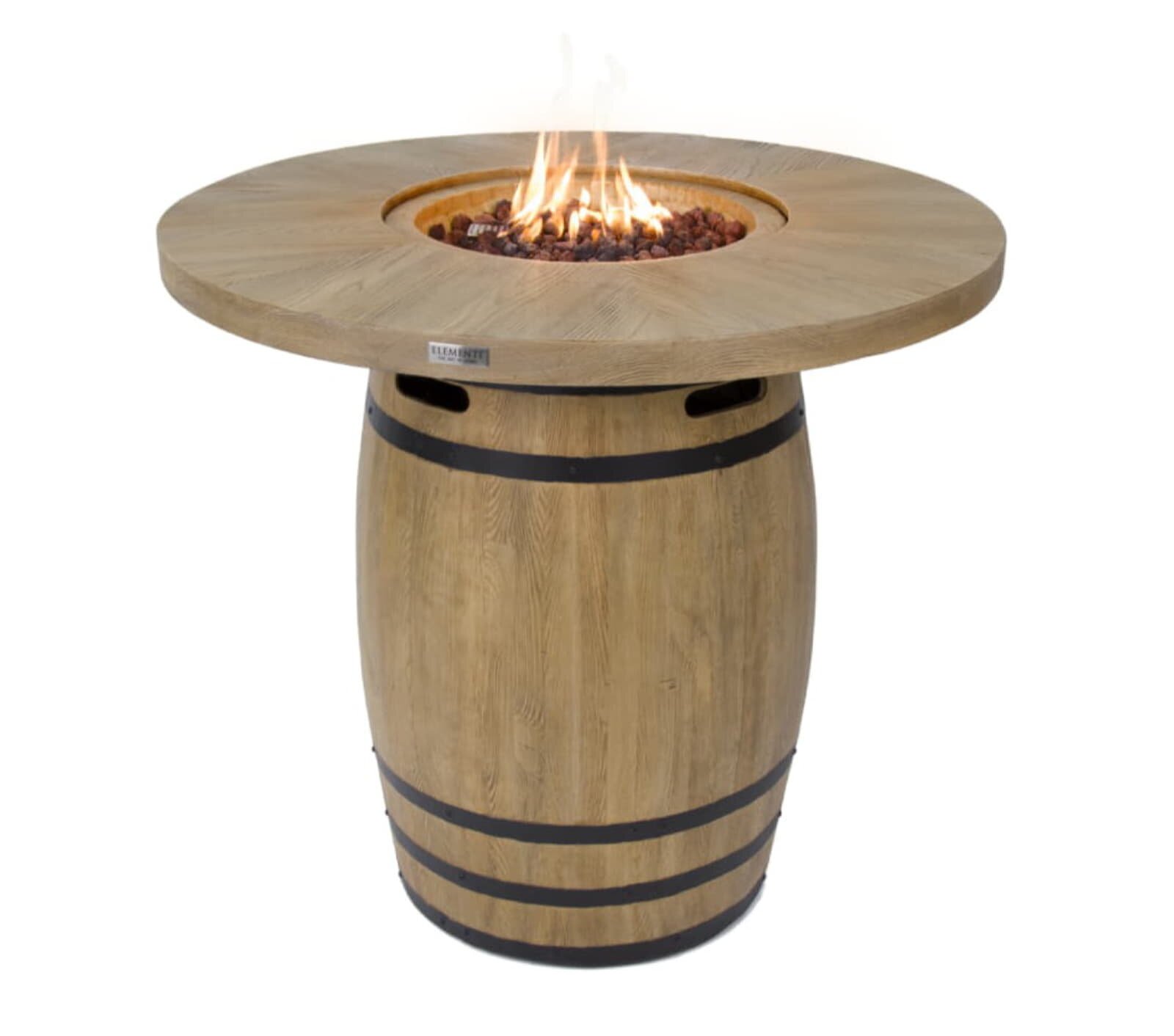 Fass- Stehtisch mit Gas- Feuerstelle Elementi Bar Table Lafite