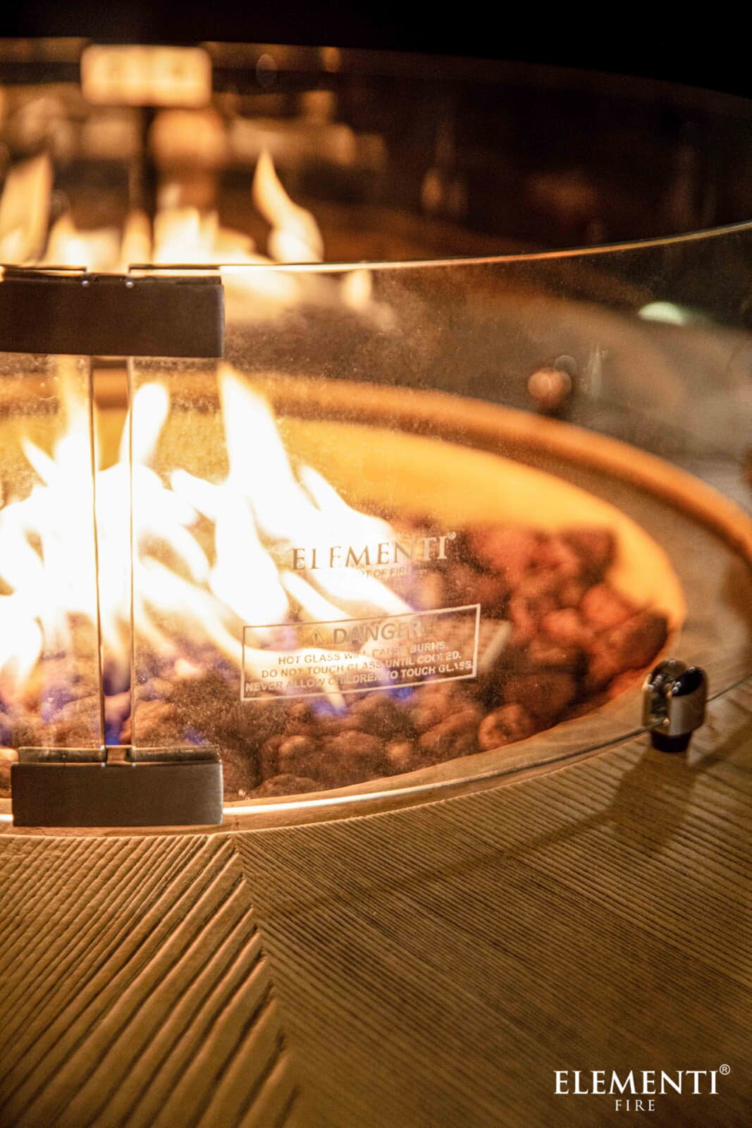 Fass- Stehtisch mit Gas- Feuerstelle Elementi Bar Table Lafite