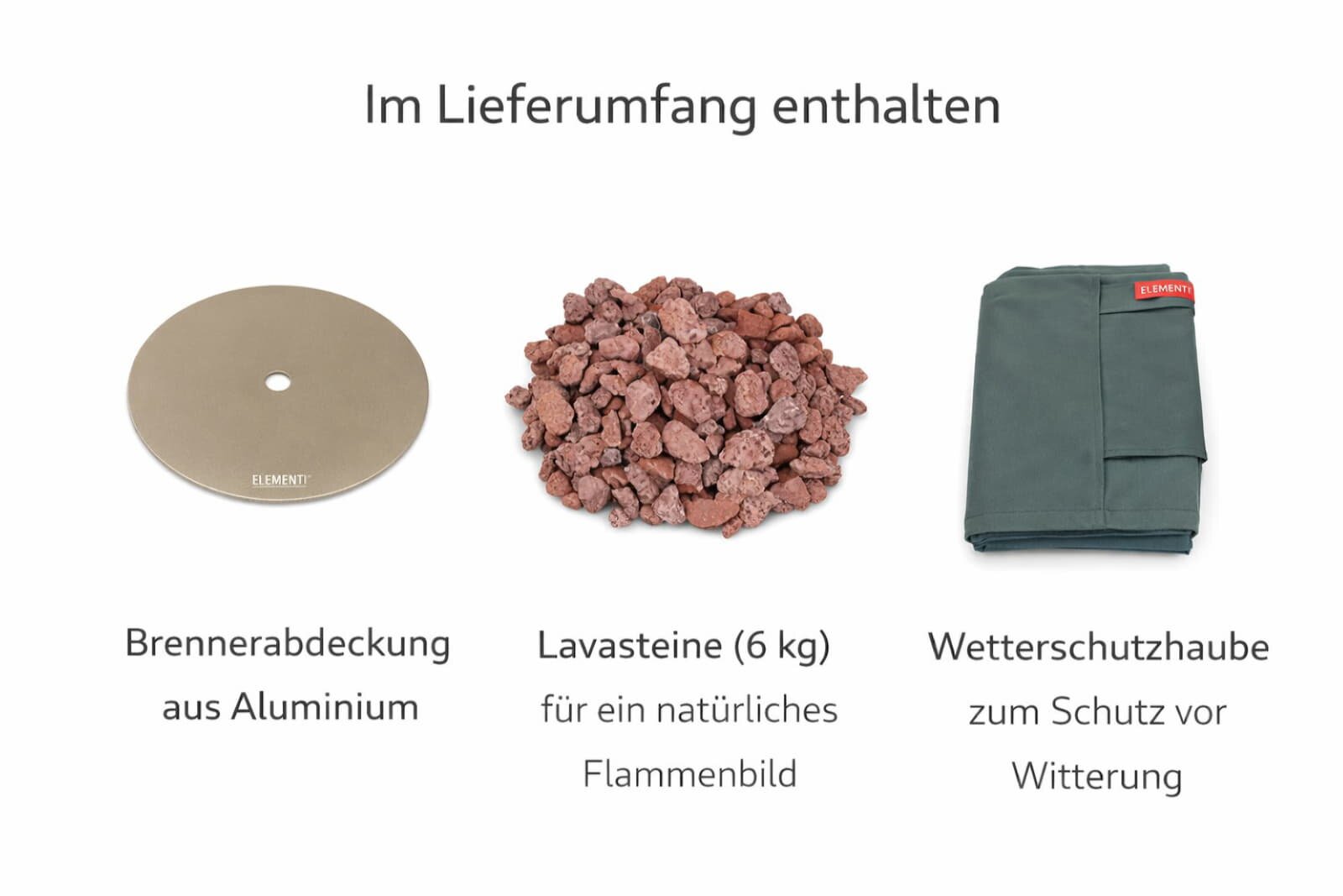 Stehtisch mit Gas- Feuerstelle Elementi Bar Table Lafite