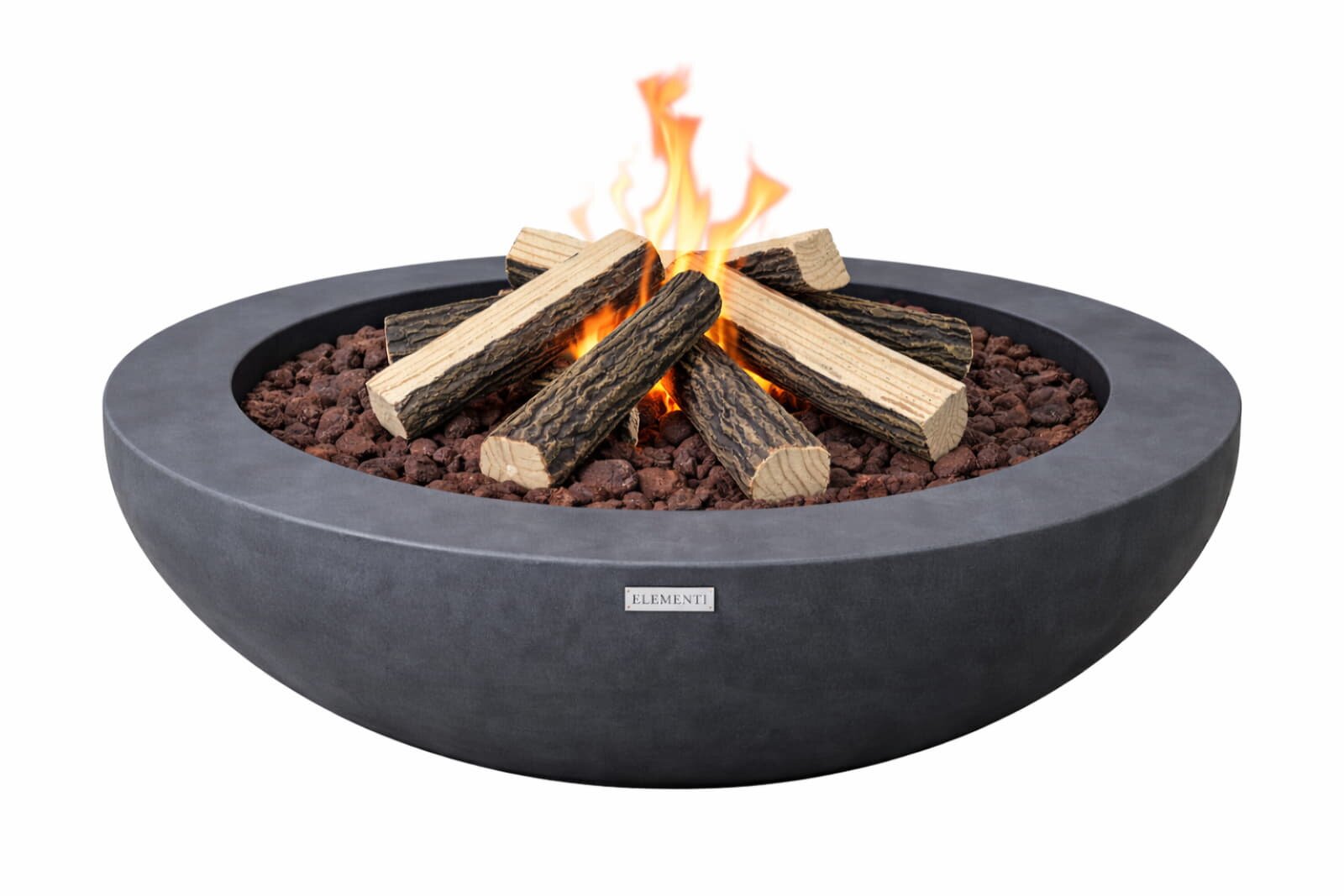 Elementi keramische Kaminholzscheite in Spaltholzoptik für Feuerstellen - 5 Stück