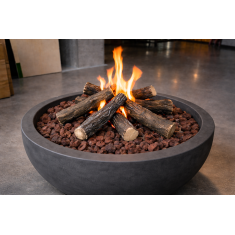 Elementi keramische Kaminholzscheite in Reisig- Optik für Feuerstellen - 6 Stück