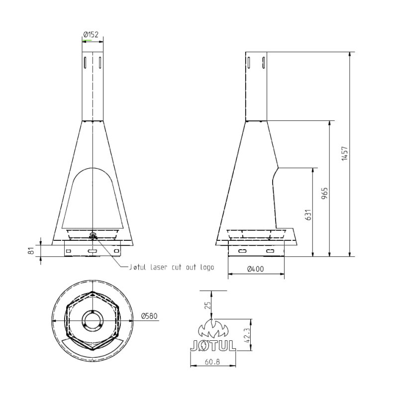 Gartenkamin Jotul Froya - B-Ware