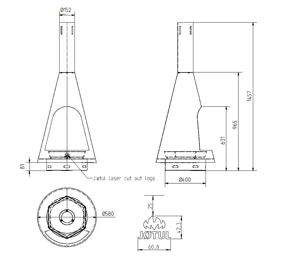 Gartenkamin Jotul Froya - B-Ware