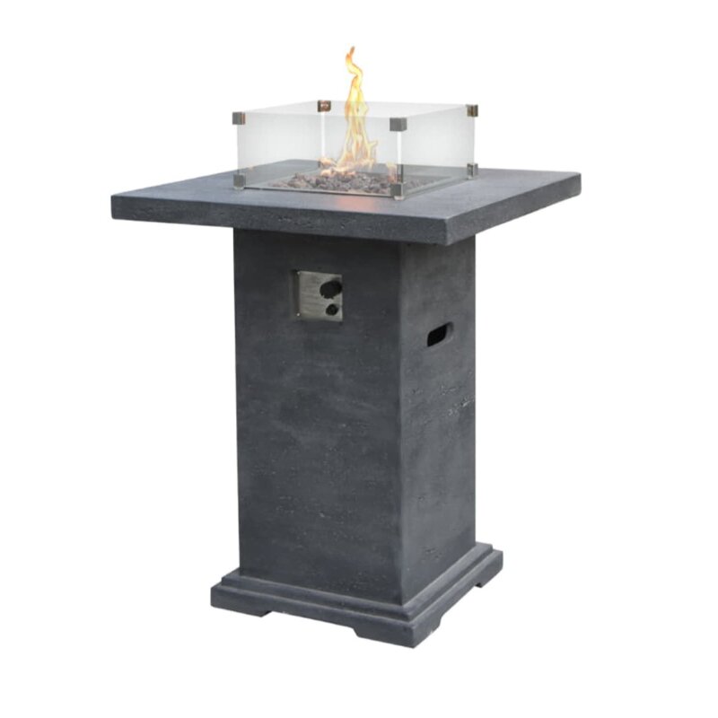 Gas- Feuerstelle Elementi Stehtisch Montreal, dunkelgrau