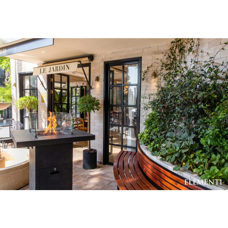 Gas- Feuerstelle Elementi Stehtisch Montreal, dunkelgrau