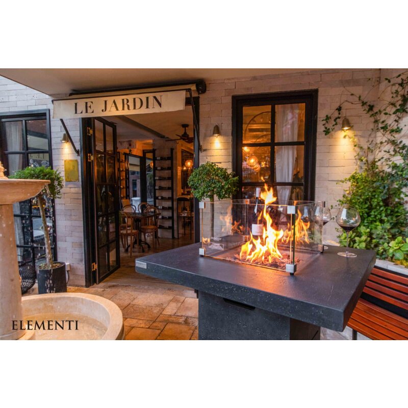 Gas- Feuerstelle Elementi Stehtisch Montreal, dunkelgrau