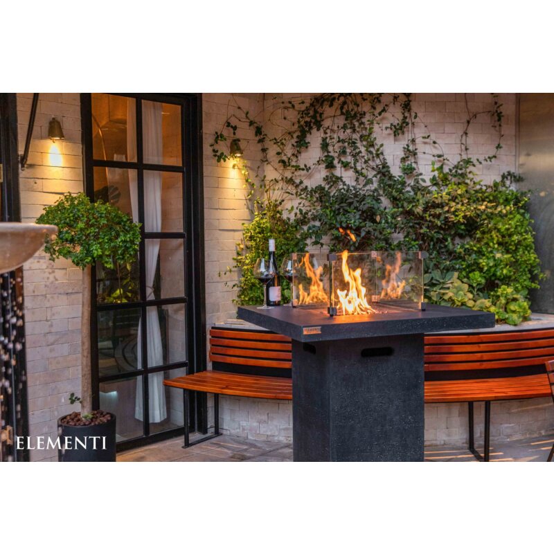 Gas- Feuerstelle Elementi Stehtisch Montreal, dunkelgrau