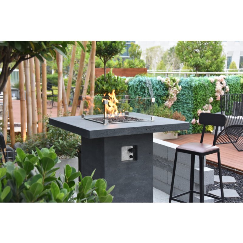 Gas- Feuerstelle Elementi Stehtisch Montreal, dunkelgrau