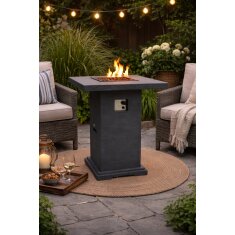 Gas- Feuerstelle Elementi Stehtisch Montreal, dunkelgrau