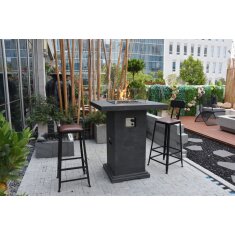 Gas- Feuerstelle Elementi Stehtisch Montreal, dunkelgrau