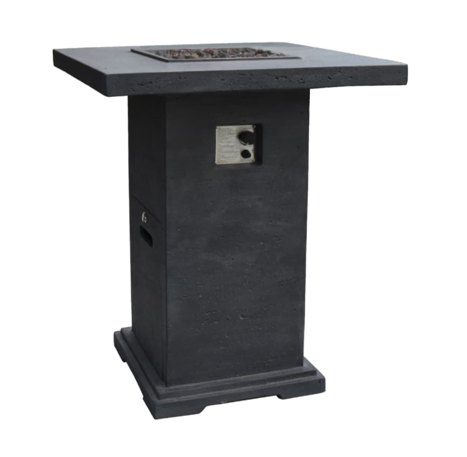 Gas- Feuerstelle Elementi Stehtisch Montreal, dunkelgrau
