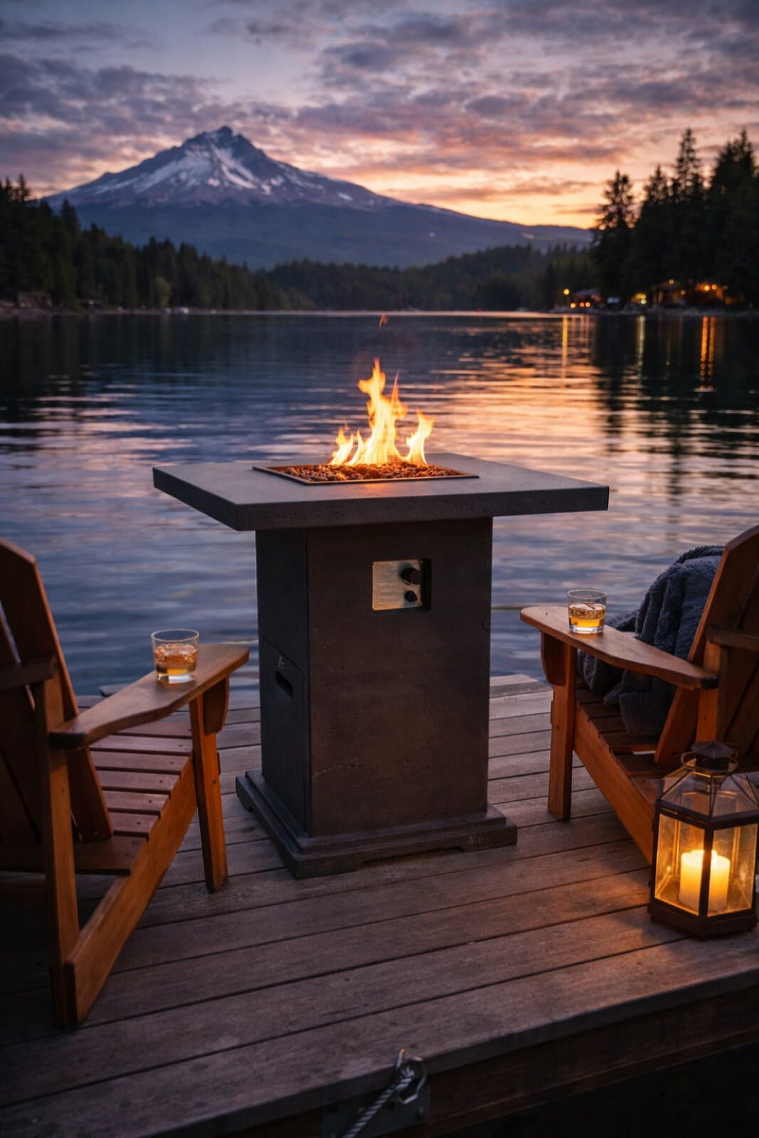 Gas- Feuerstelle Elementi Stehtisch Montreal, dunkelgrau