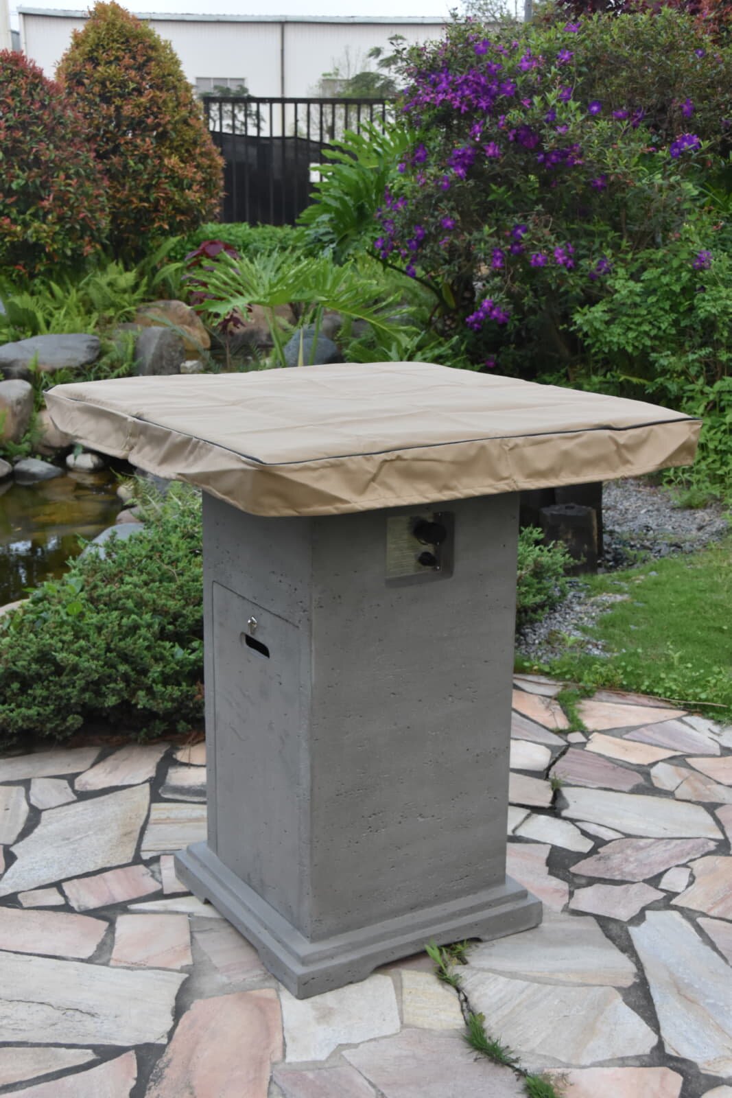 Gas- Feuerstelle Elementi Stehtisch Montreal, dunkelgrau