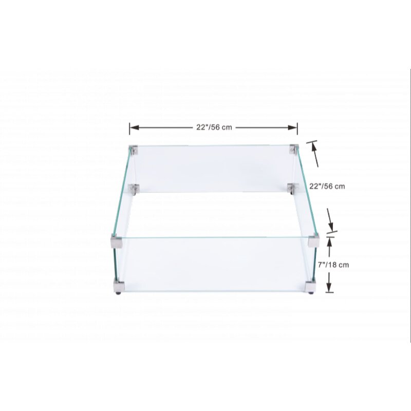 Elementi quadratischer Windschutz für Manhattan, Annecy, Westport, Aurora