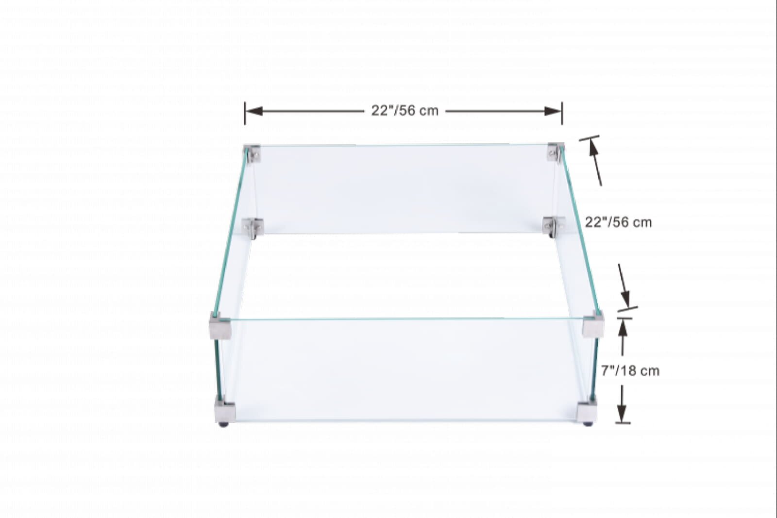 Elementi quadratischer Windschutz für Manhattan + Annecy