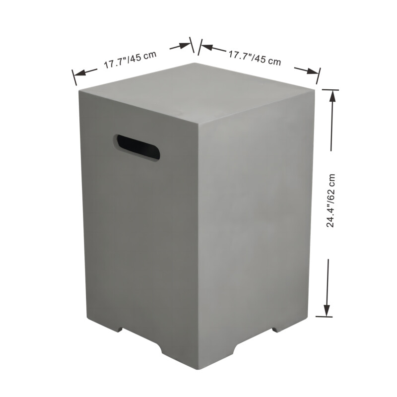 Elementi Gasflaschenabdeckung für Manhattan, Metropolis und Hampton, hellgrau