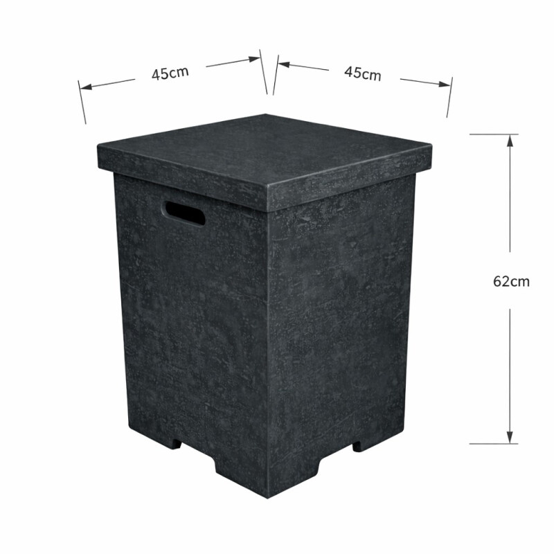 Elementi Gasflaschenabdeckung für Manhattan, Metropolis und Hampton, dunkelgrau