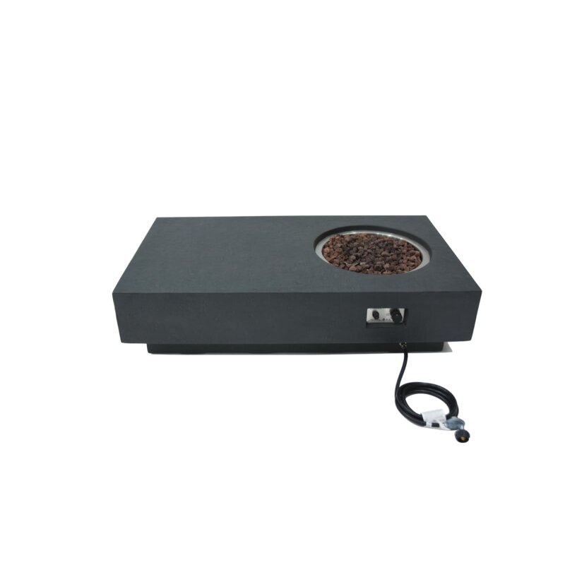 Loungetisch mit Gas Feuerstelle Elementi Metropolis, dunkelgrau