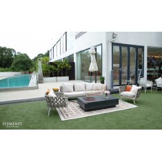 Loungetisch mit Gas Feuerstelle Elementi Metropolis, dunkelgrau