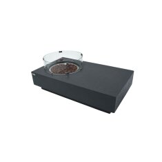 Loungetisch mit Gas Feuerstelle Elementi Metropolis, dunkelgrau