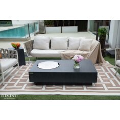 Loungetisch mit Gas Feuerstelle Elementi Metropolis, dunkelgrau